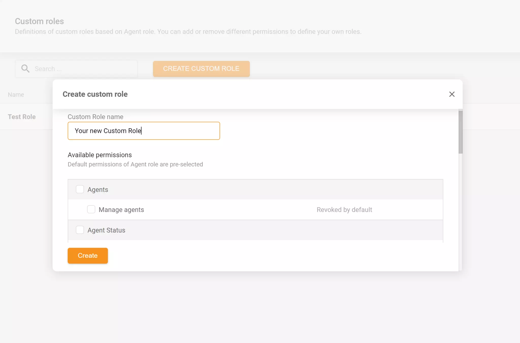 Configurarea rolurilor de agent personalizate în LiveAgent