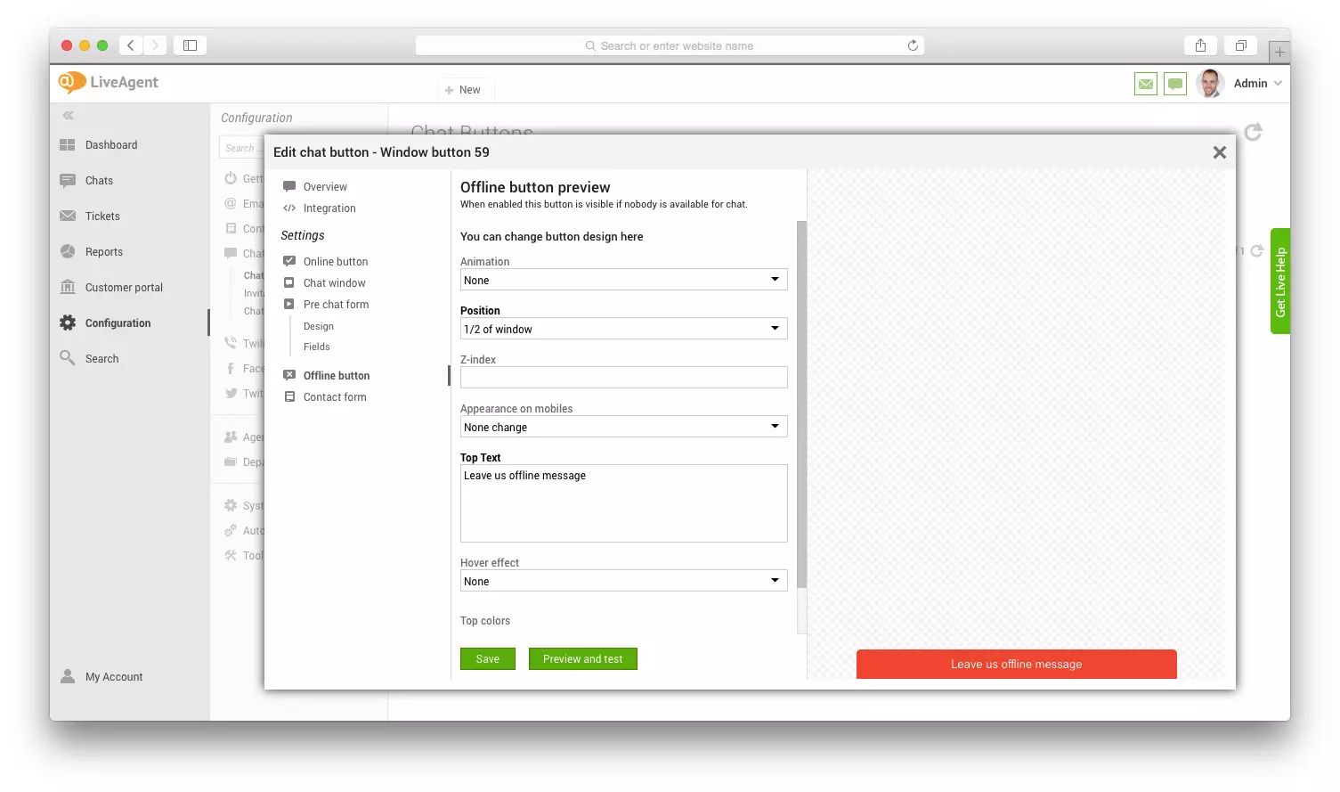 Previzualizare tab buton offline mockup