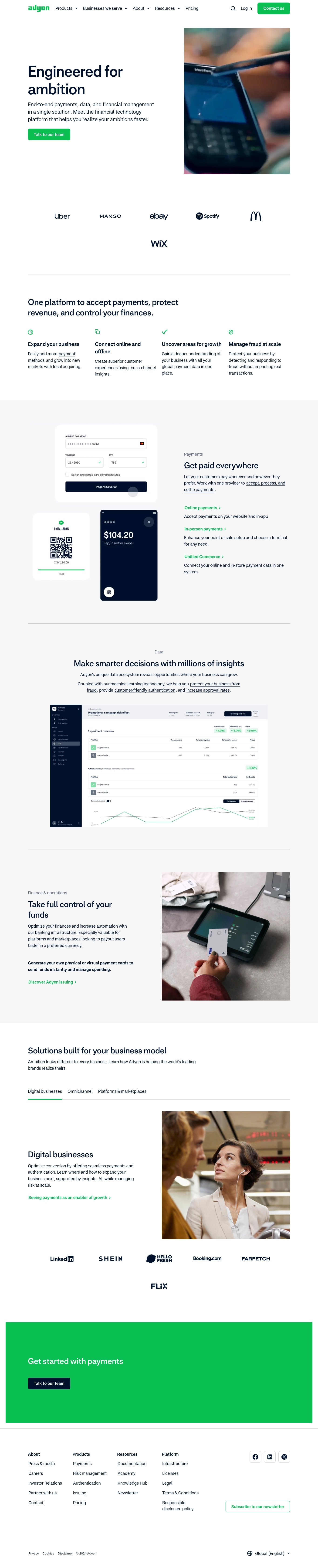 Contacte Adyen Help Desk