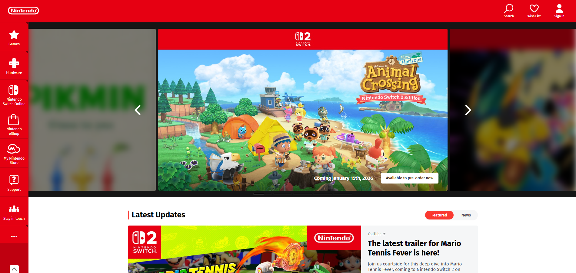 Contacte Nintendo Help Desk