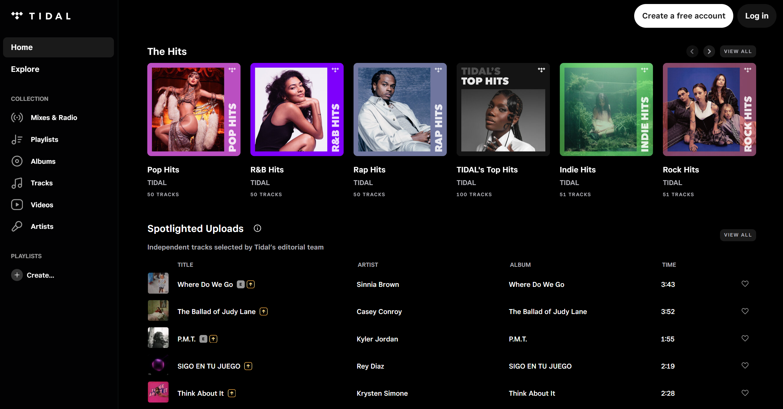 Contacte Help Desk TIDAL