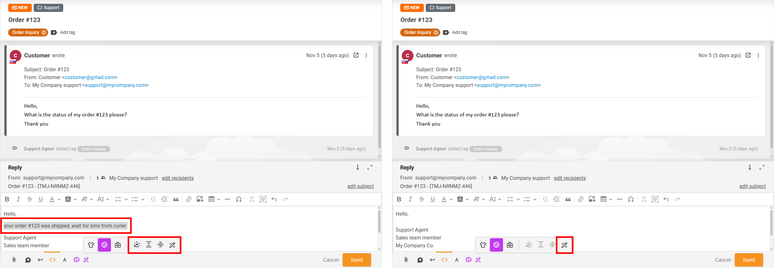 Moduri de utilizare a Îmbunătățitorului de Răspunsuri AI