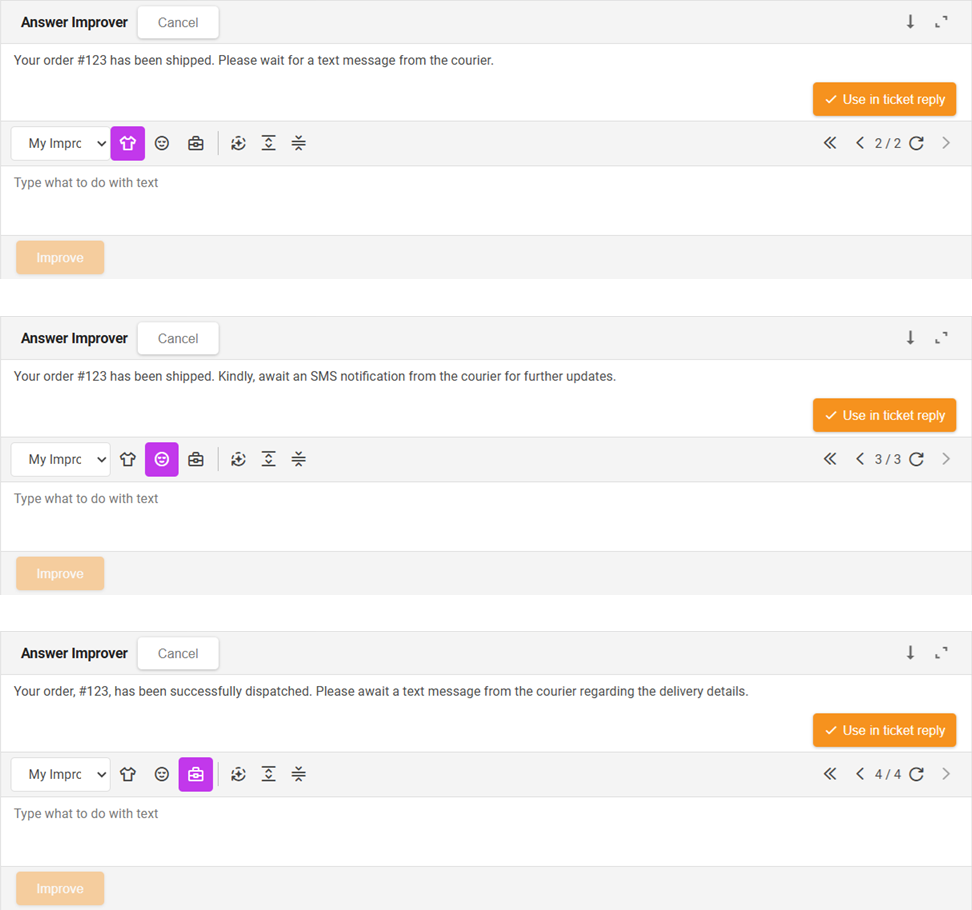 Moduri Îmbunătățitor de Răspunsuri