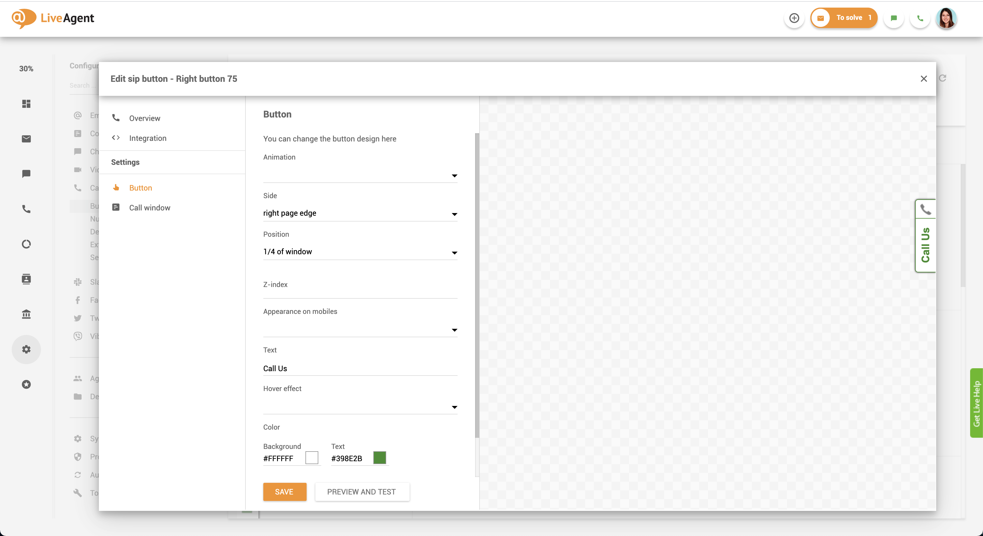 Personalizarea butonului