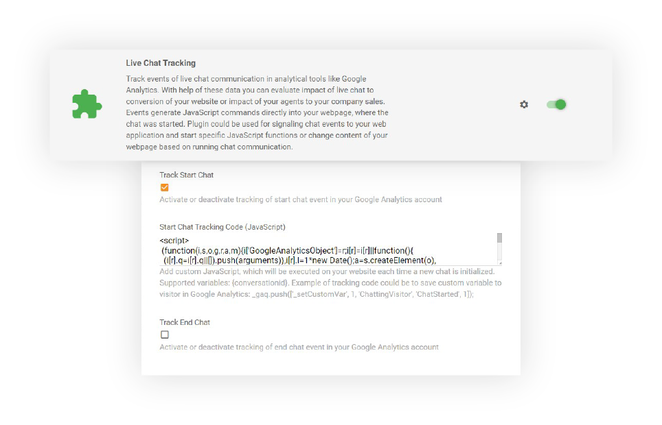 Urmărirea chat-ului încorporat în LiveAgent