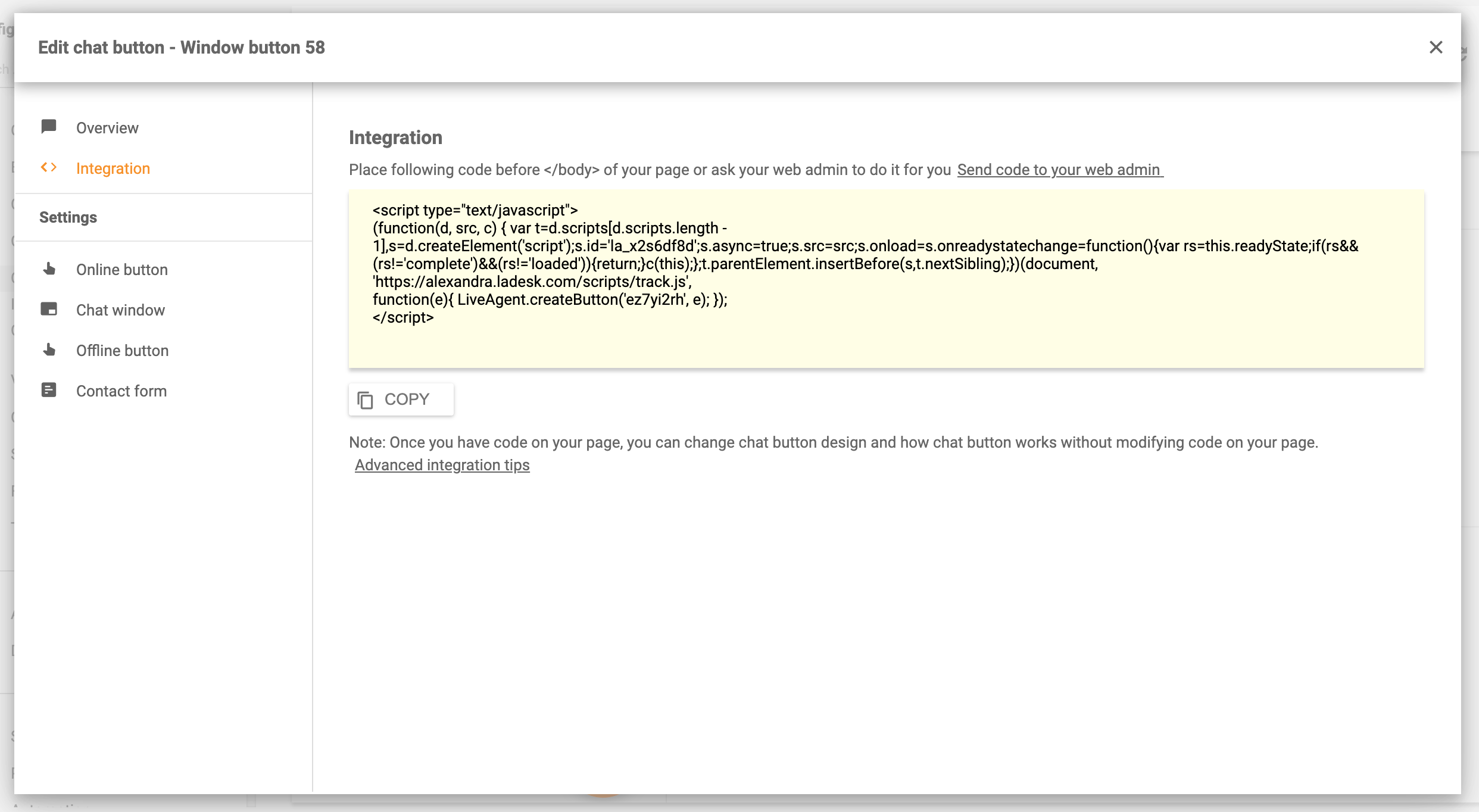 Încorporați chat-ul pe site - LiveAgent