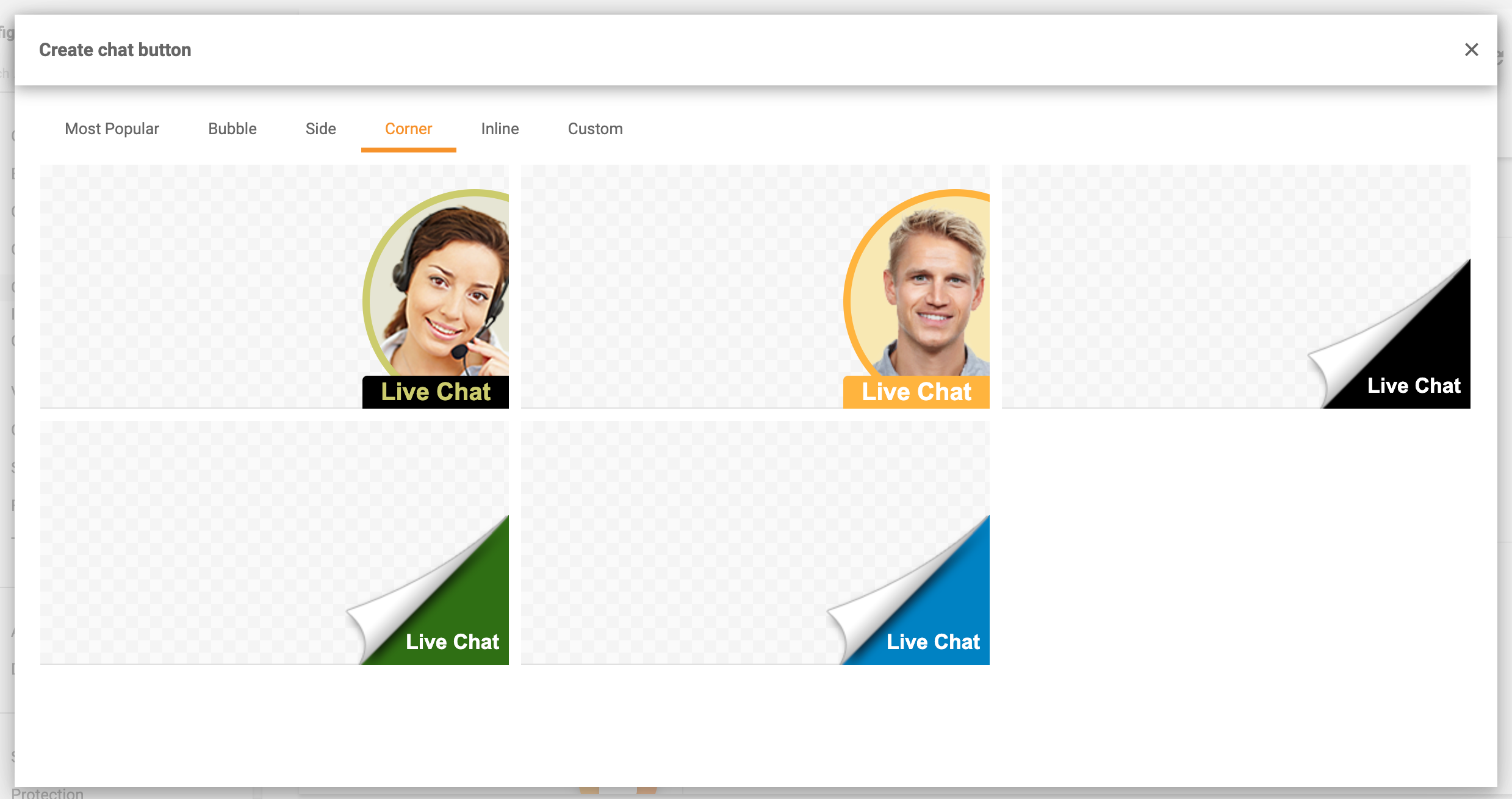 Butoane chat de colț