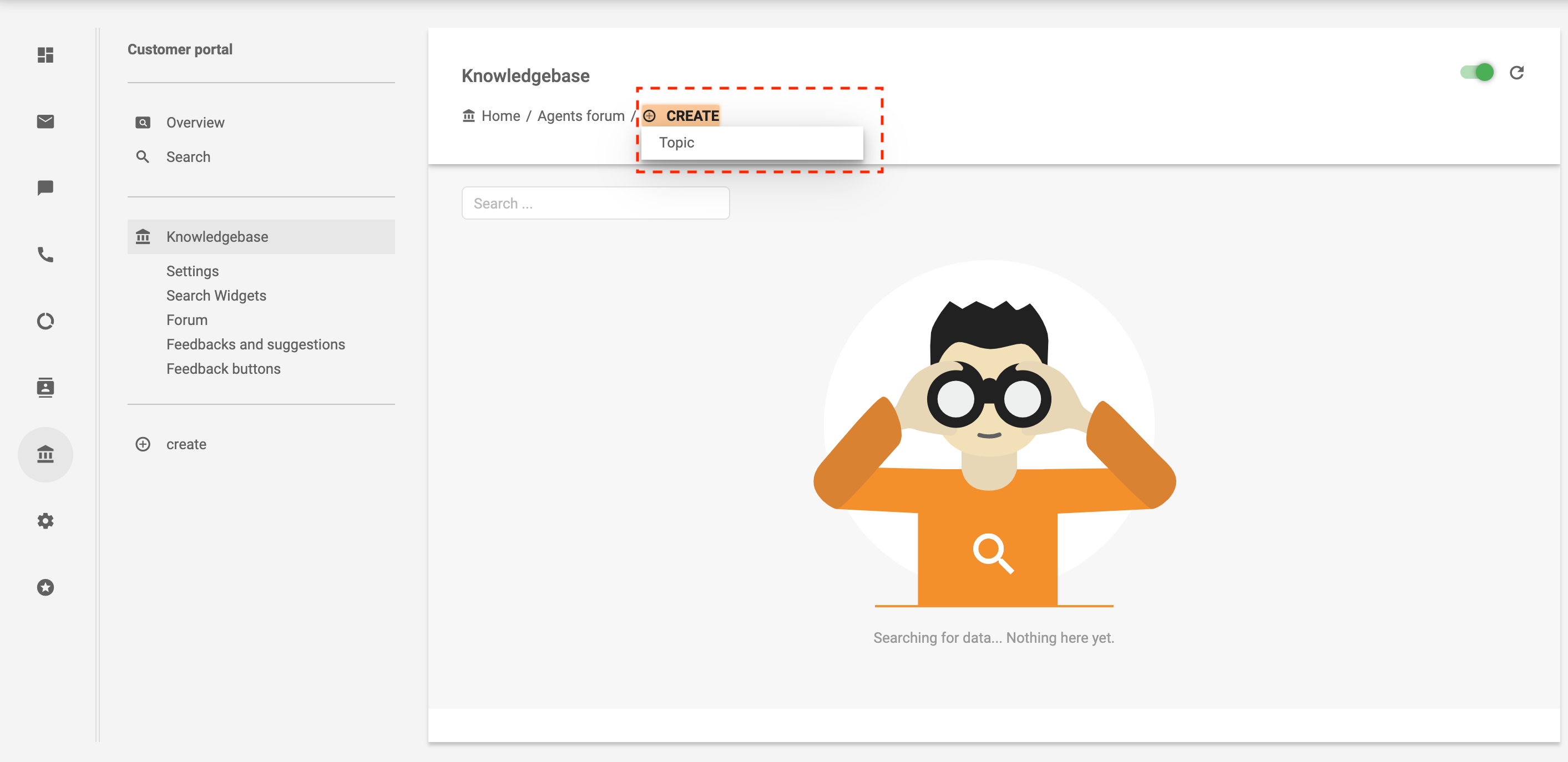 Creare subiect în forum agent - LiveAgent