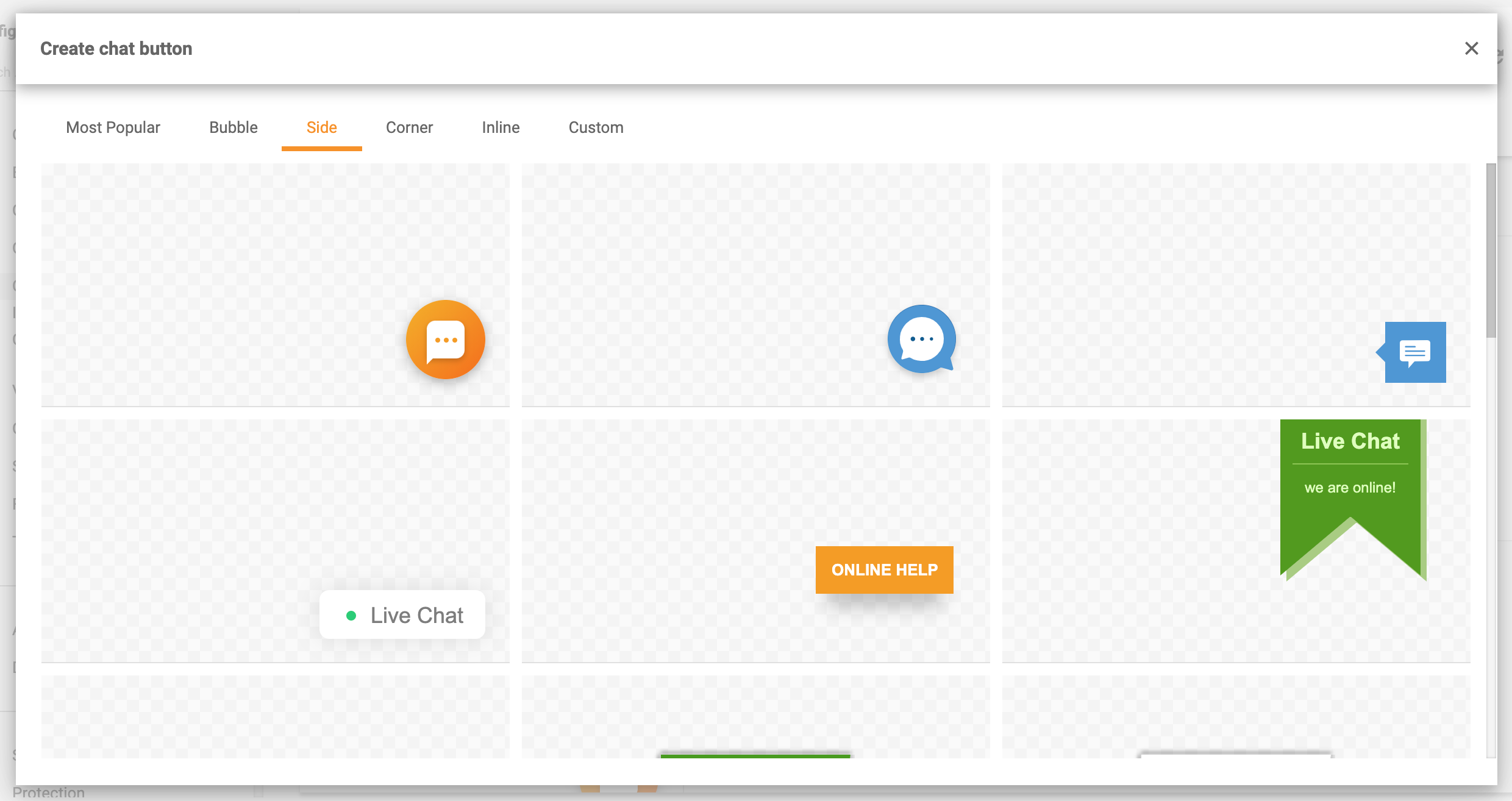 Butoane chat laterale