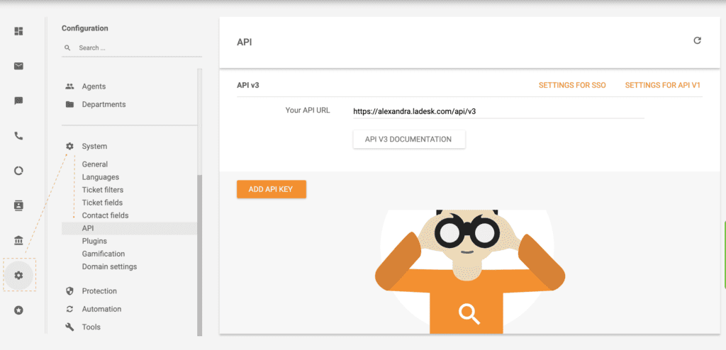 Exemplu API LiveAgent
