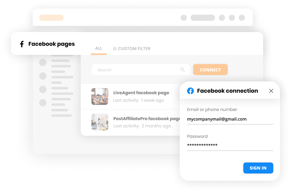 Conectați Facebook cu software-ul Help desk - LiveAgent