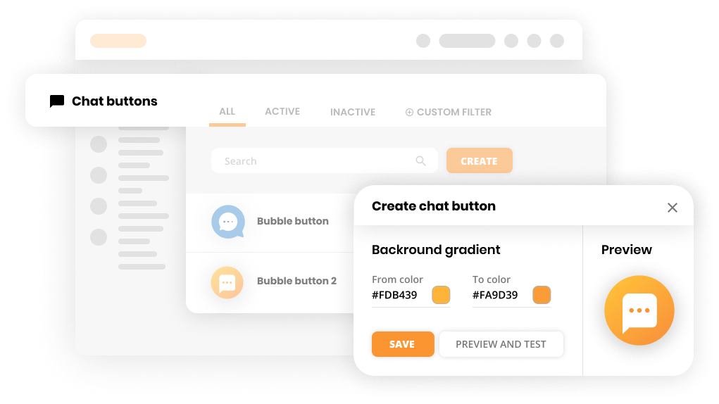 Mockup conexiuni chat live