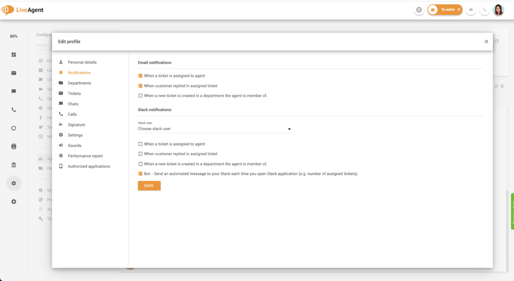 Configurarea notificărilor de responsabilitate