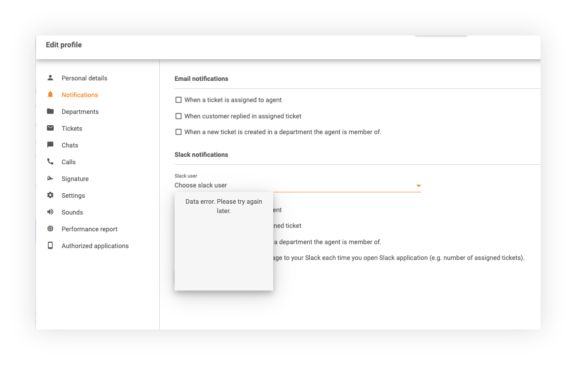 Notificări Slack în LiveAgent