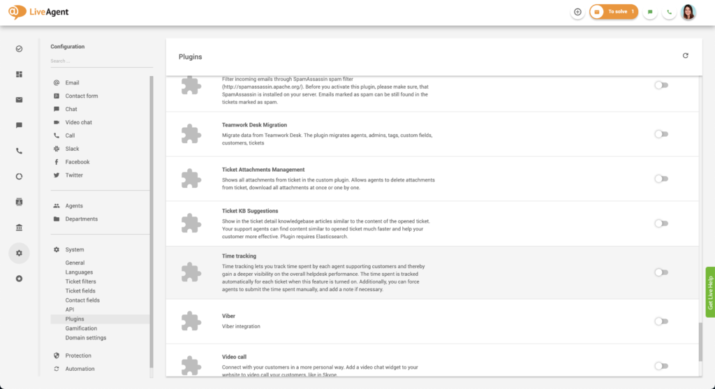Activarea plugin-ului de urmărire a timpului
