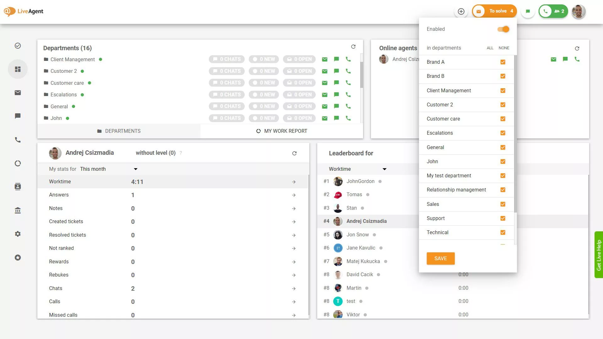 Selectare departament bilete To solve