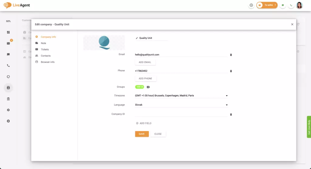 Informații despre companie