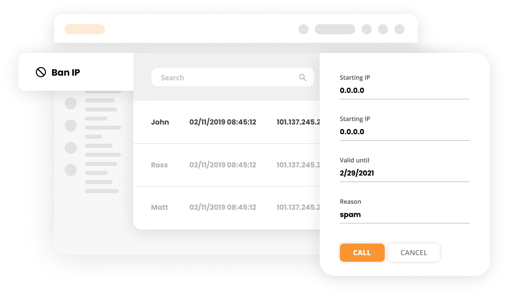 Mockup interzicere IP