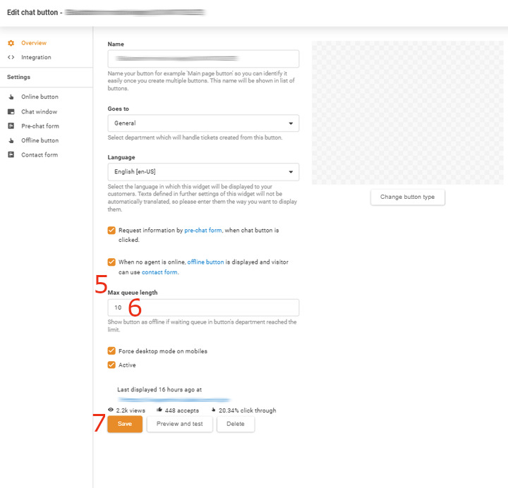 Schimbarea lungimii maxime a cozii la 10 în LiveAgent