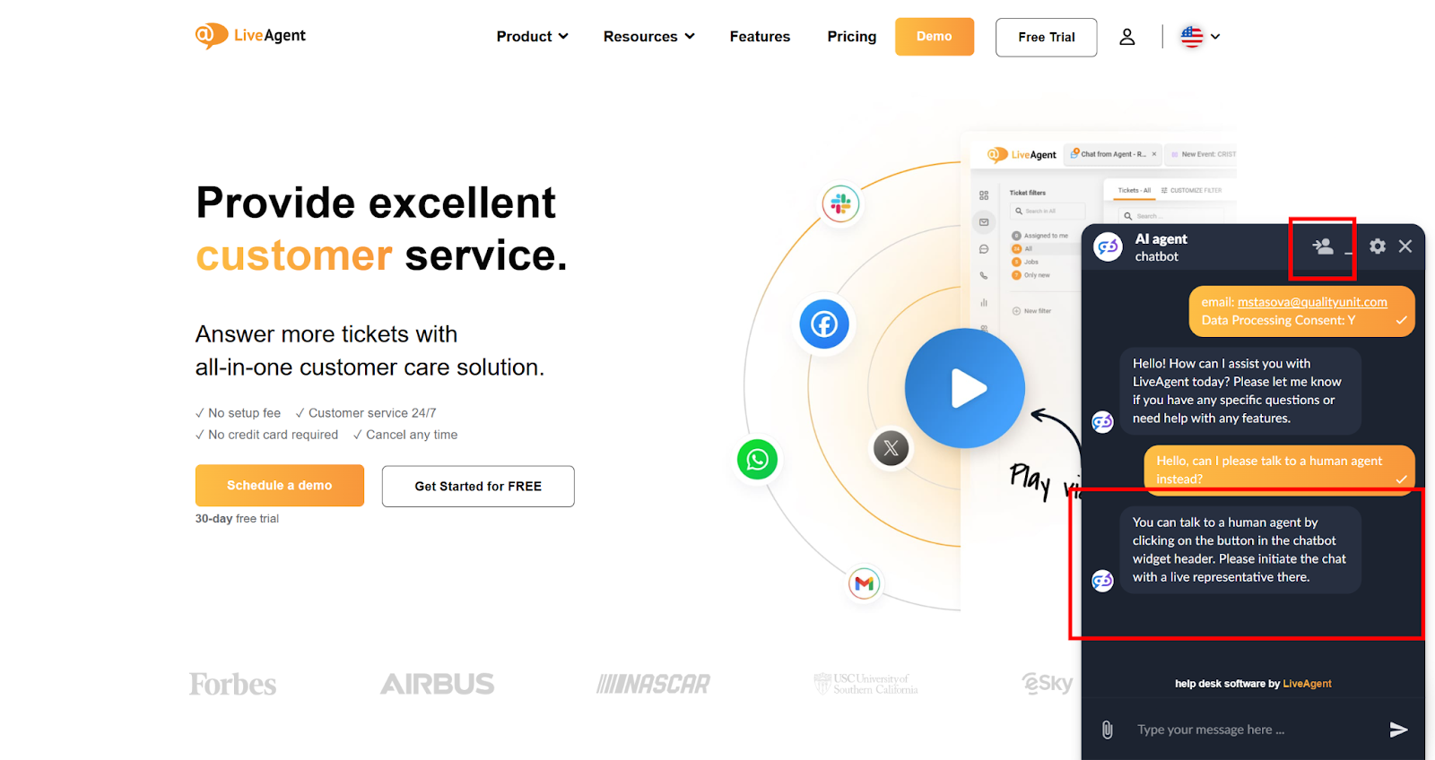 Caracteristici AI Chatbot