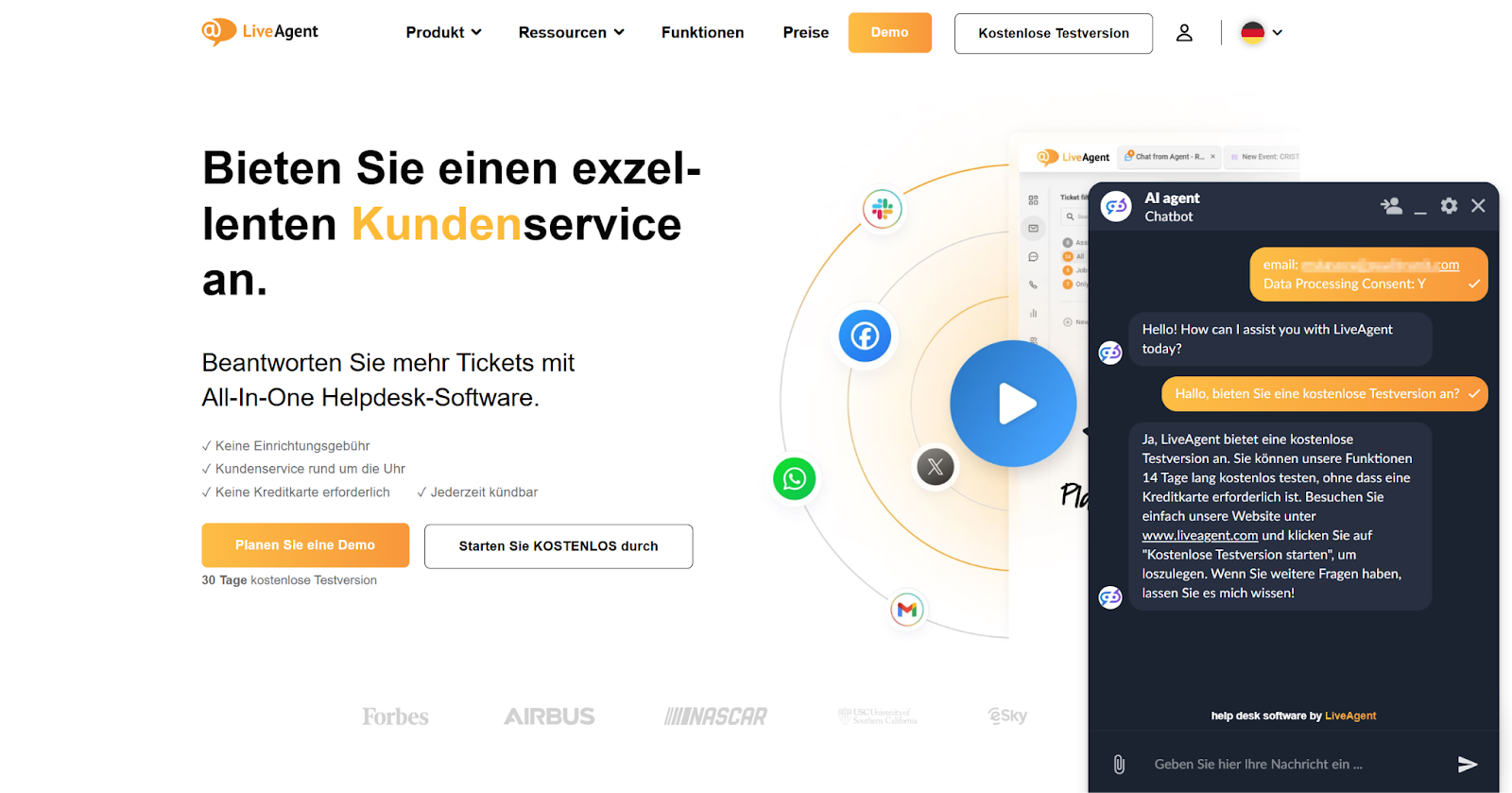 LiveAgent Chatbot cu Suport Multilingv