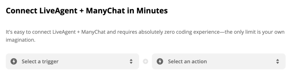 Selectarea unui declanșator și a unei acțiuni în Zapier