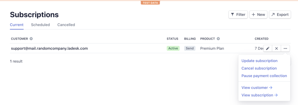 Unde să anulezi un abonament în Stripe