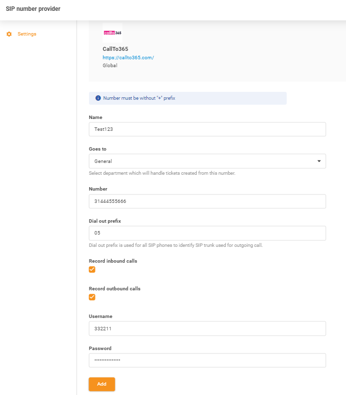 Introducere date CallTo365