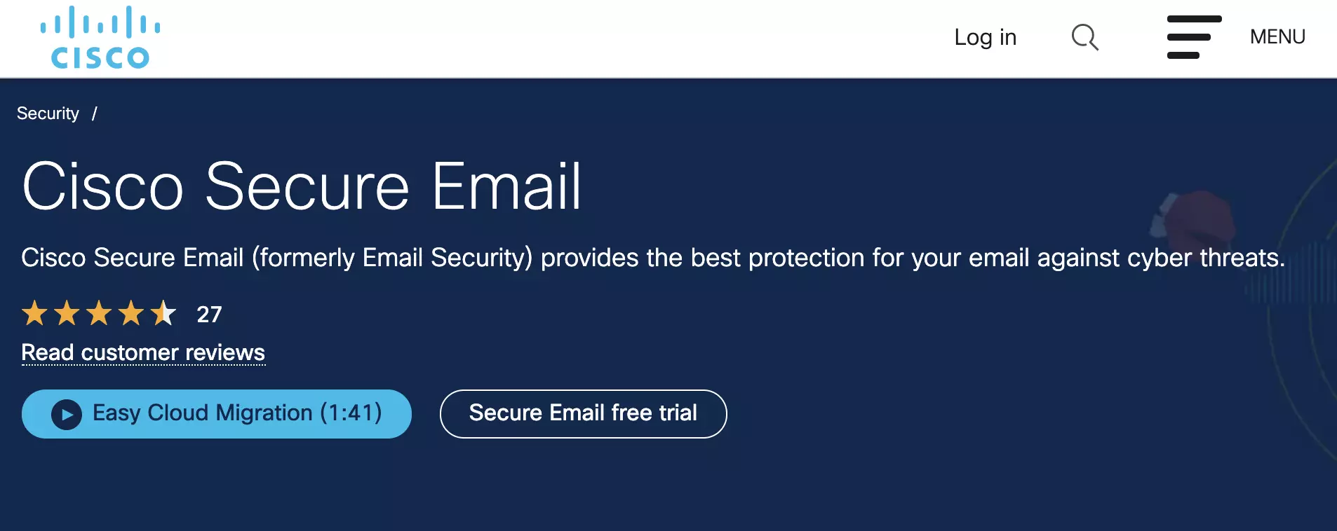 Site-ul web Cisco Secure Email