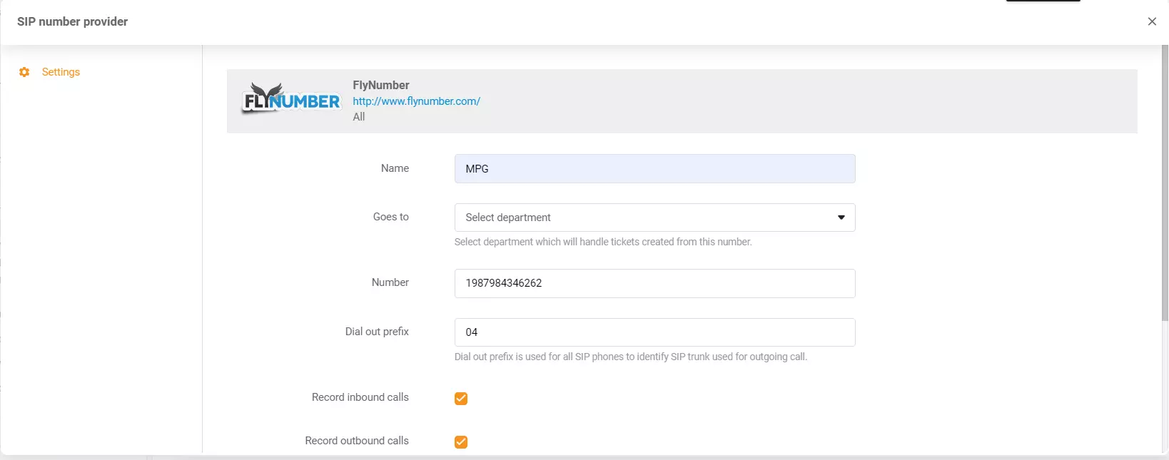 Credențiale FlyNumber