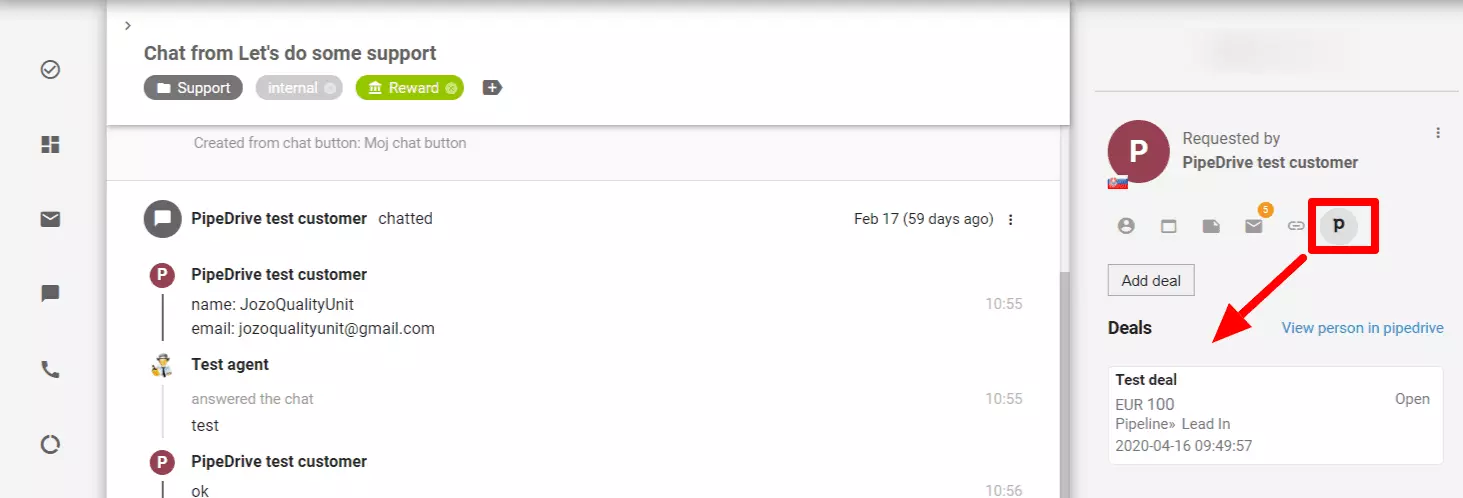 Caracteristici de integrare PipeDrive în LiveAgent