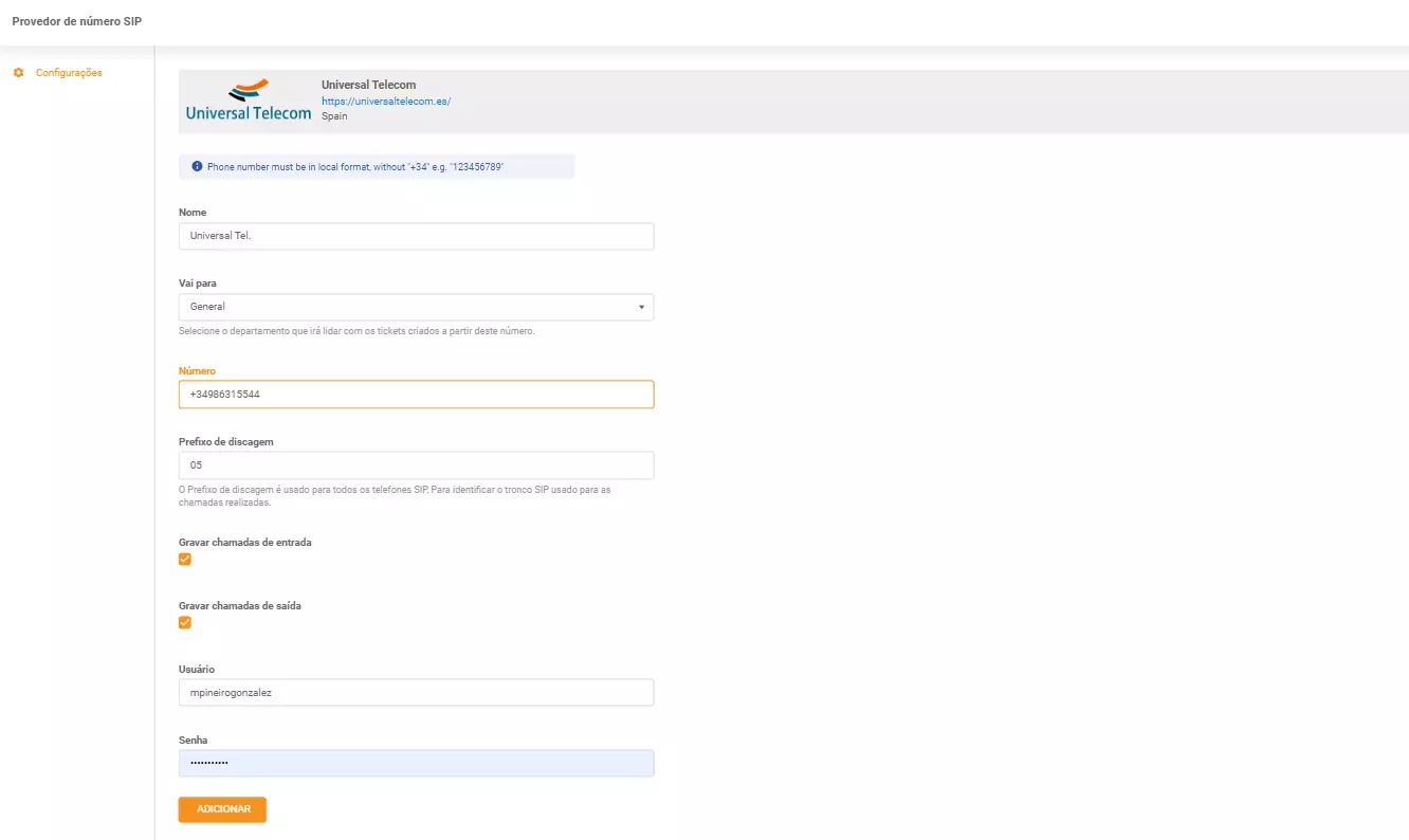 Acreditări Universal Telecom