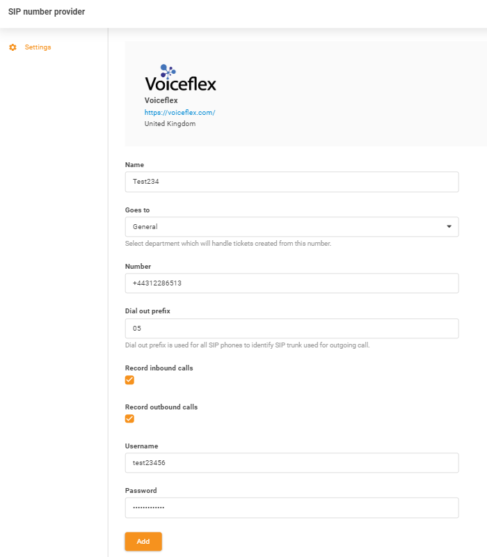 Introducere date Voiceflex