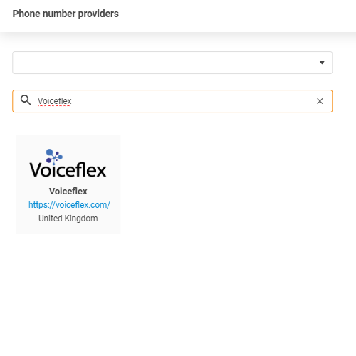 Selectare furnizor Voiceflex