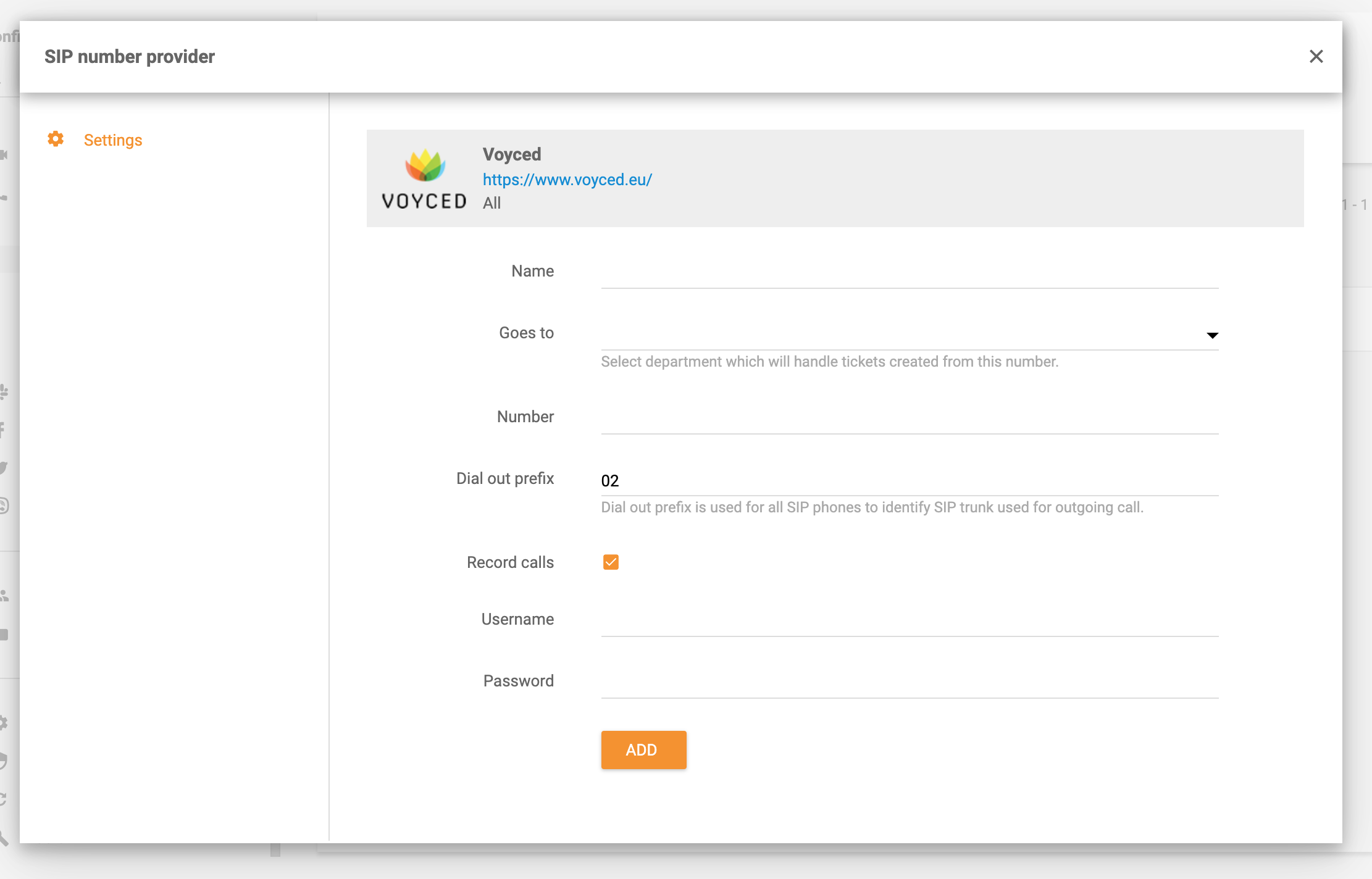 Integrare Voyced în LiveAgent