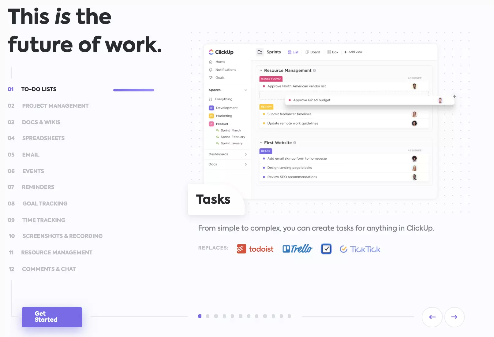 Generator API în ClickUp