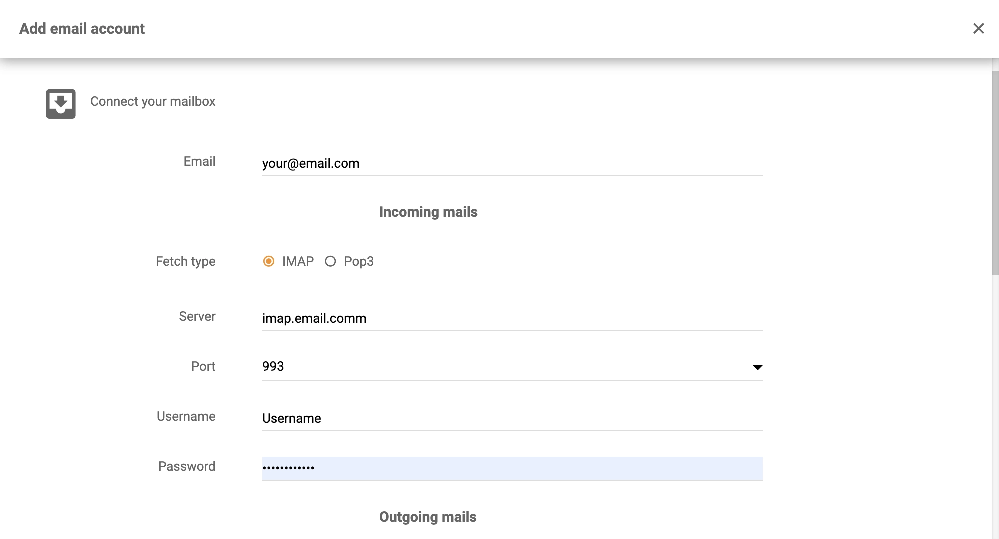 Configurare integrare e-mail LiveAgent