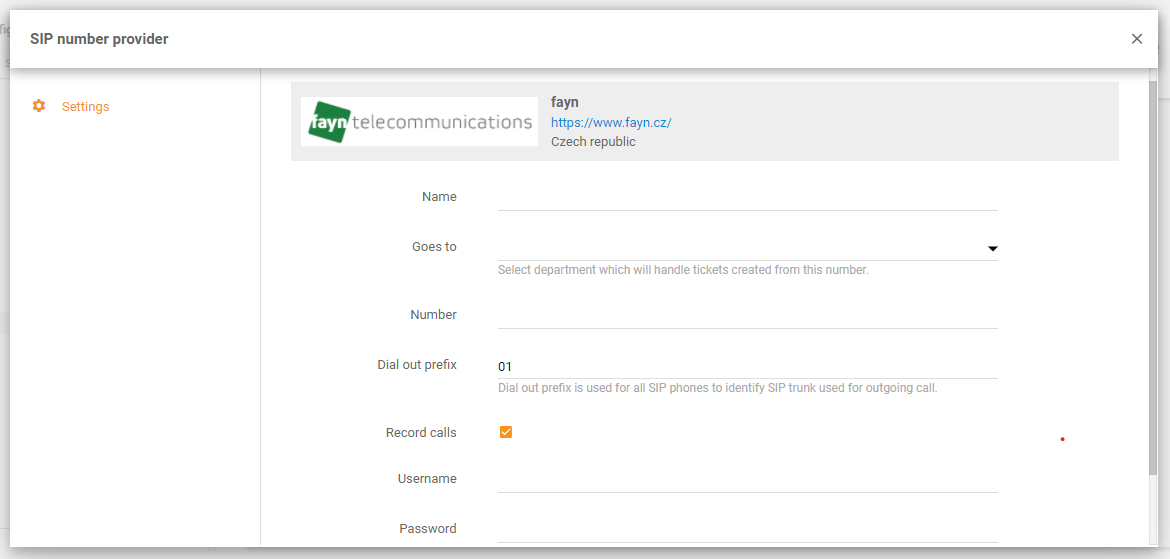 Integrare Fayn în LiveAgent