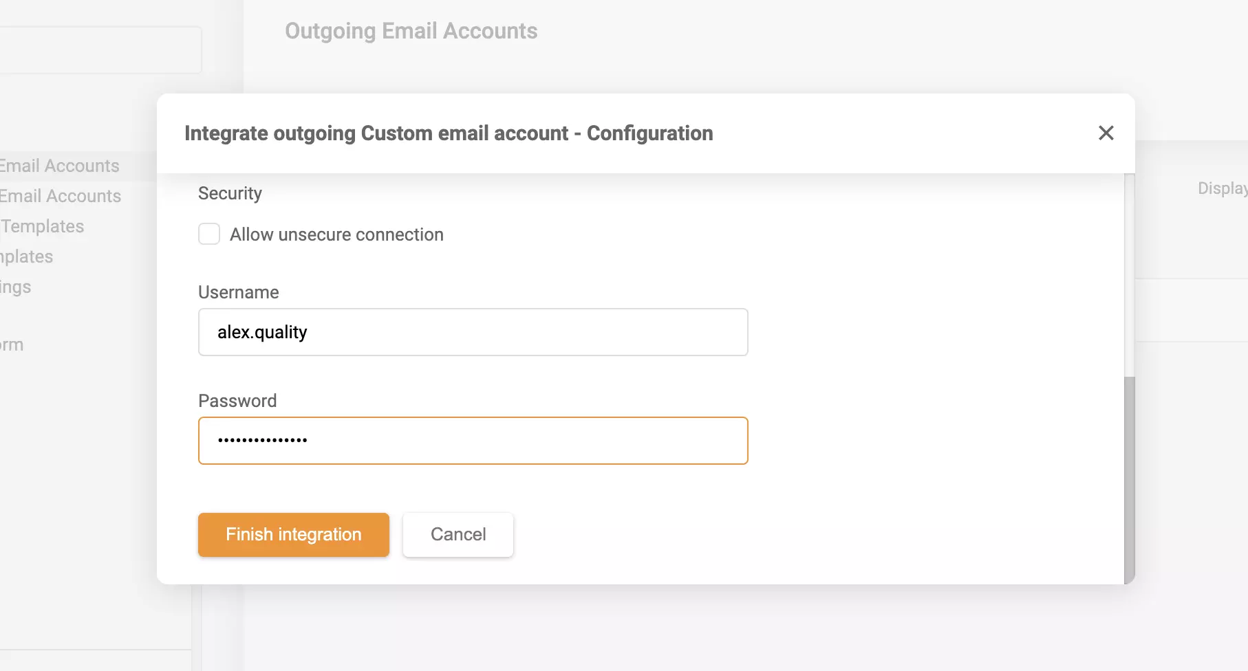 Ultimul pas al integrării GMX cu LiveAgent