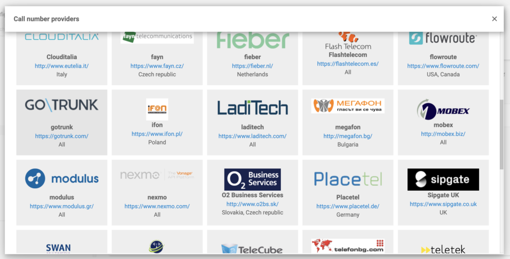 GoTrunk în lista furnizorilor VoIP în LiveAgent