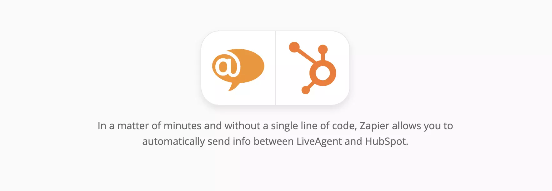 Pagina de integrare HubSpot și LiveAgent pe Zapier