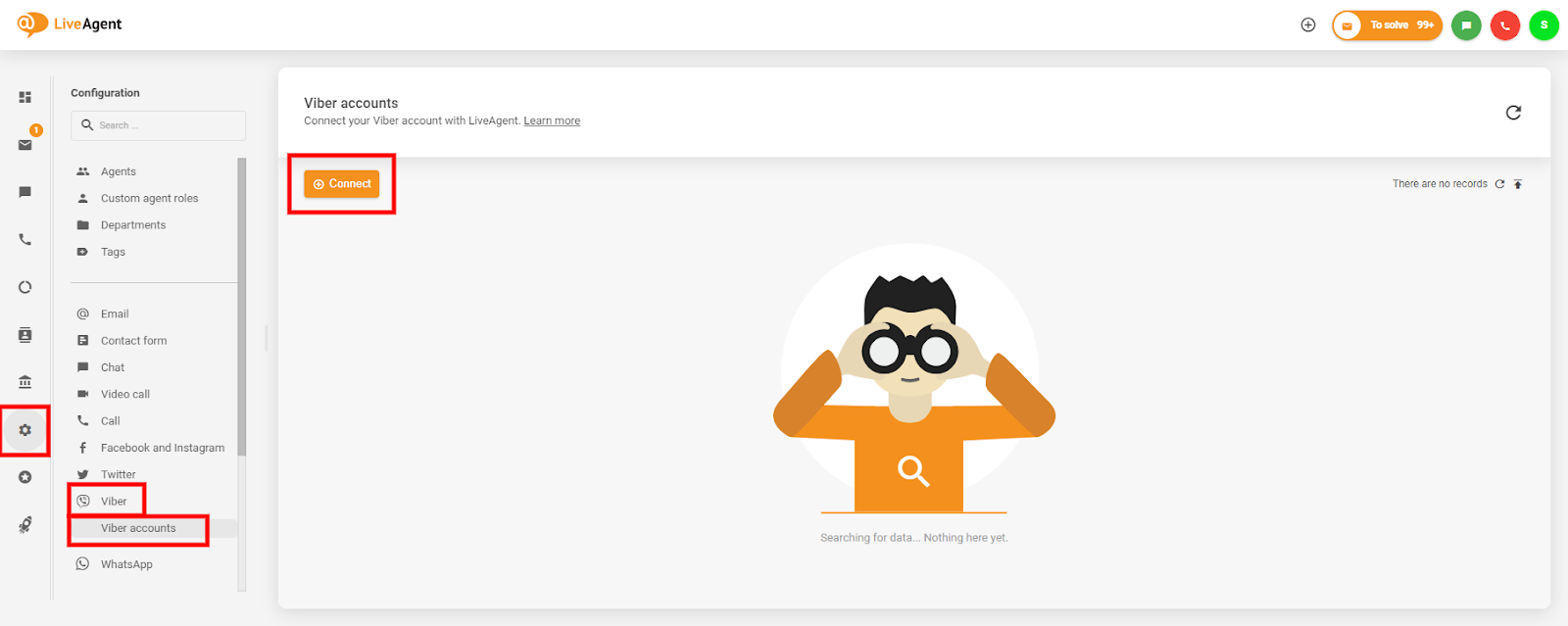 Cum găsești integrarea Viber în panoul LiveAgent