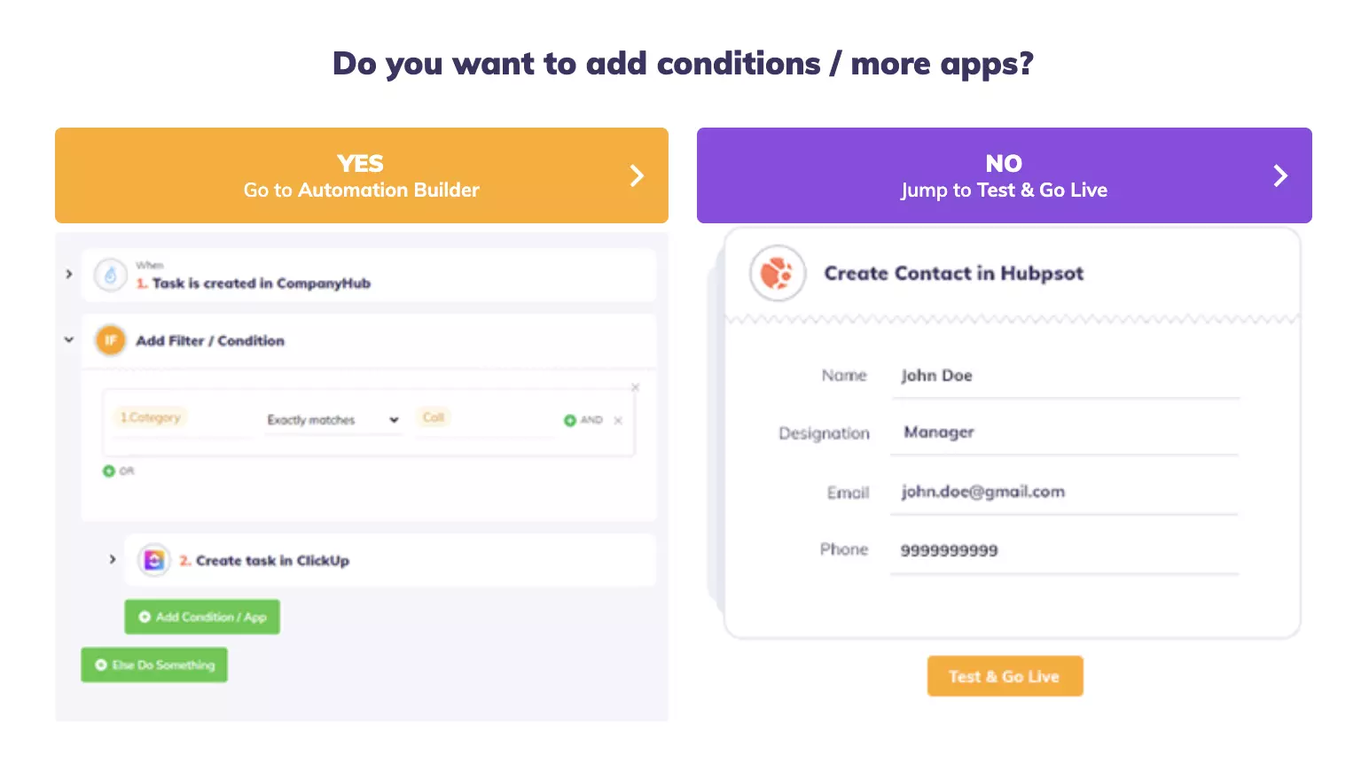 Alegerea constructorului de automatizare sau trecerea la testare și punerea în funcțiune a integrării