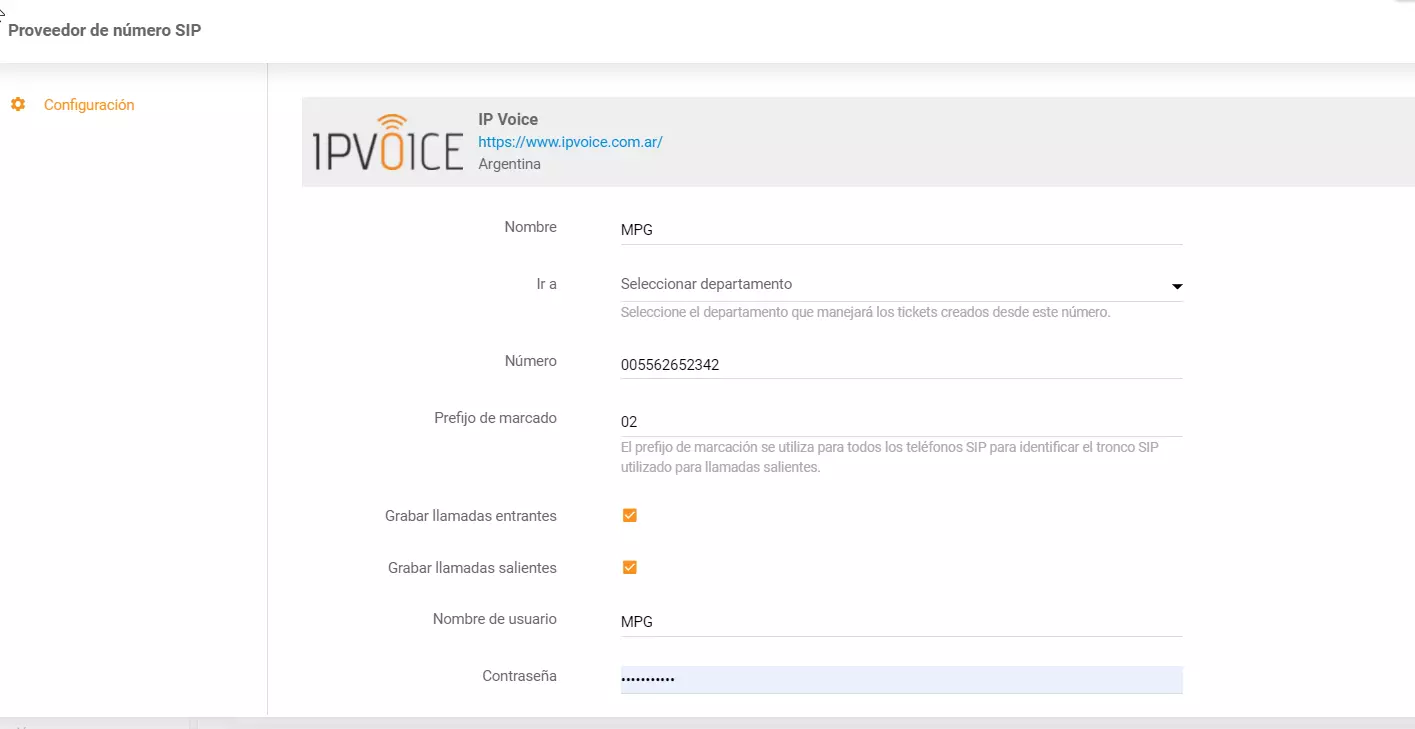 Configurare IP Voice cu LiveAgent