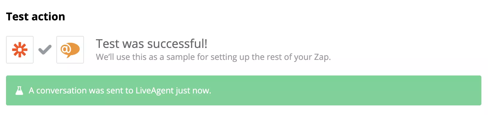 Testul de integrare LiveAgent și Asana reușit