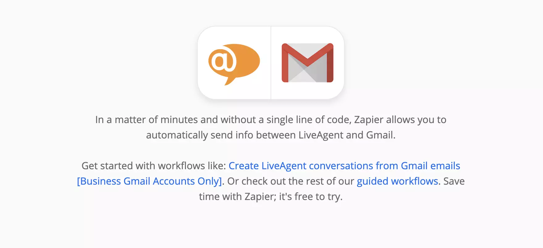 Integrare LiveAgent si Gmail pe Zapier