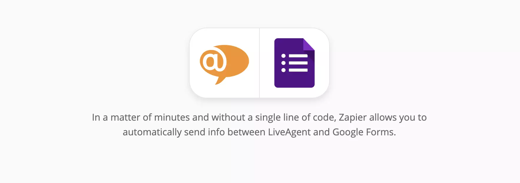 LiveAgent și pagina de integrare Google Forms pe Zapier