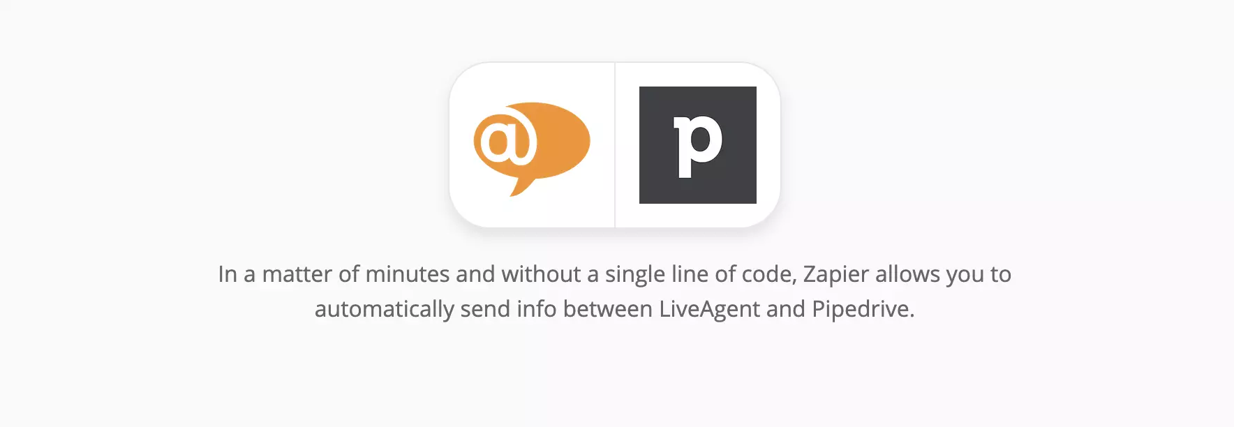 Pagina integrărilor LiveAgent și PipeDrive pe Zapier