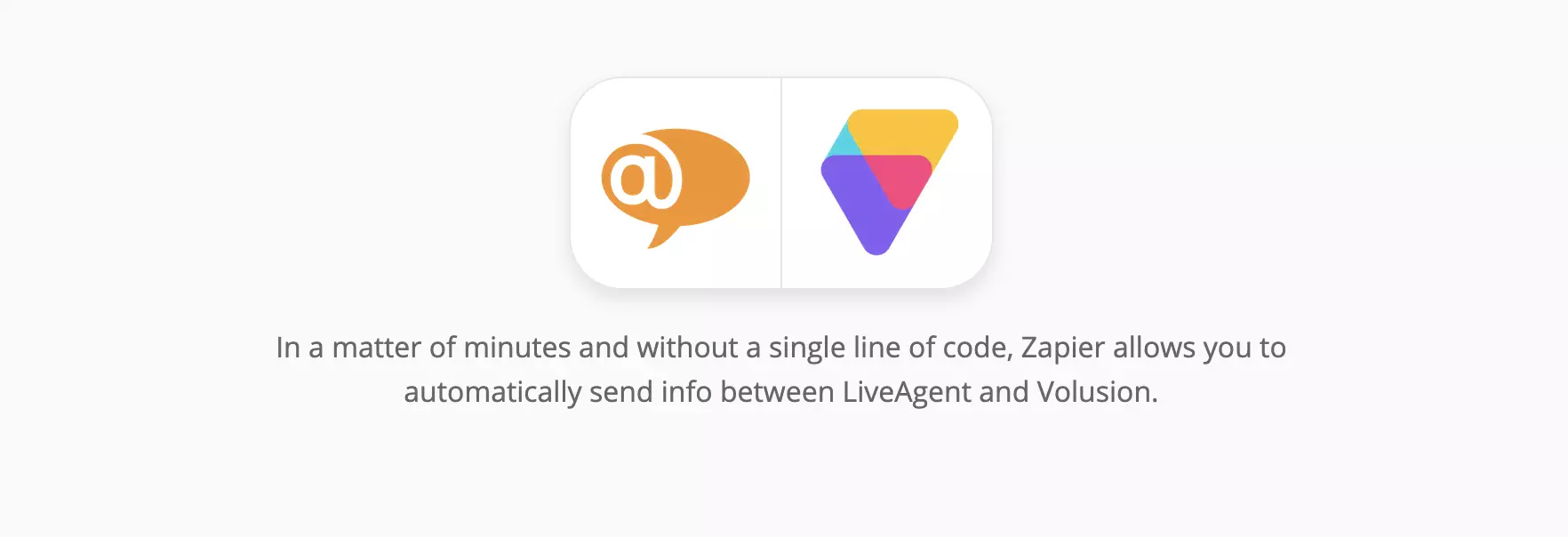 Integrare LiveAgent și Volusion pe Zapier
