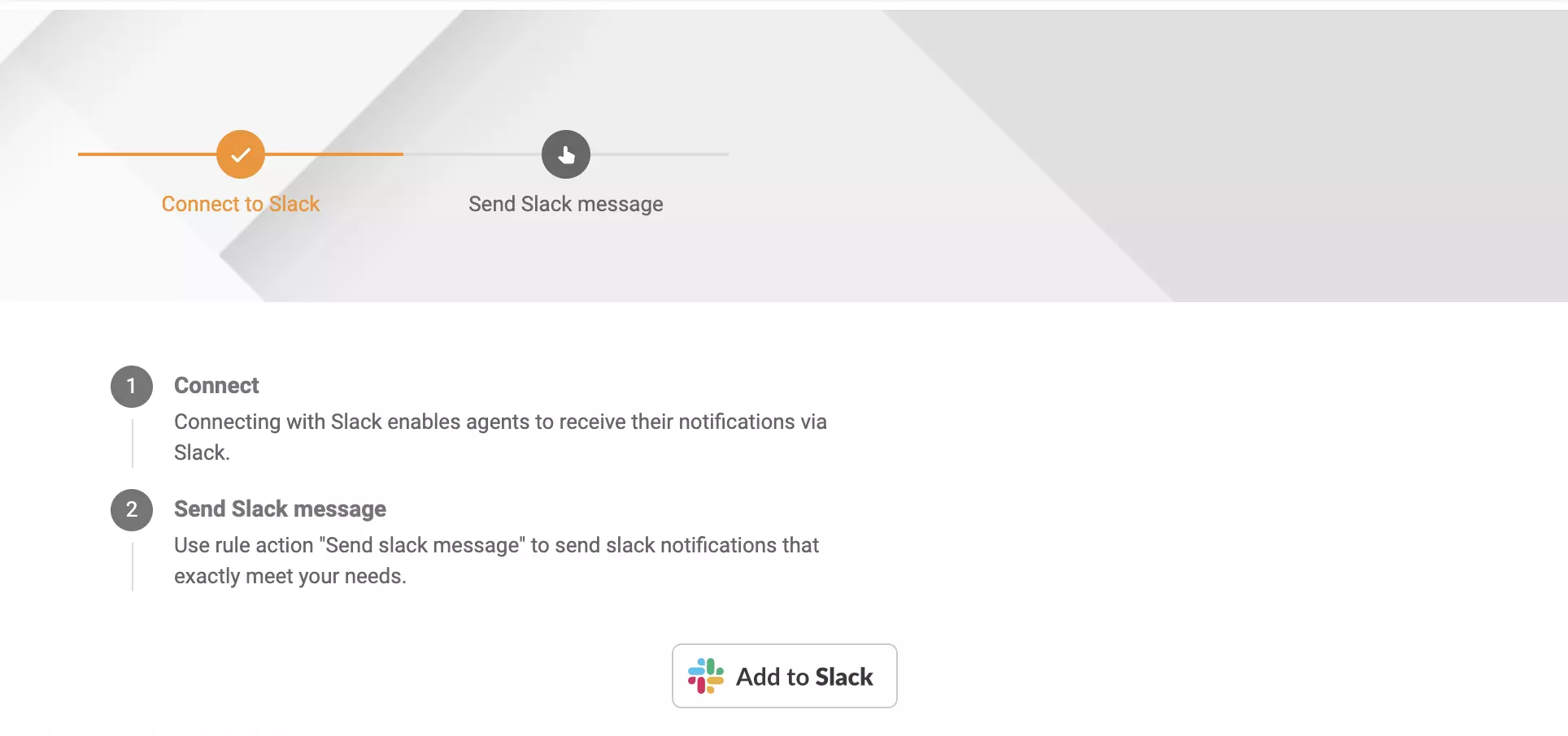 Canalul Slack în secțiunea de configurație a LiveAgent